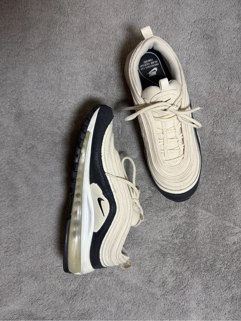Nike AIR MAX 97 - women’s sneaker white/cream/black - size 9